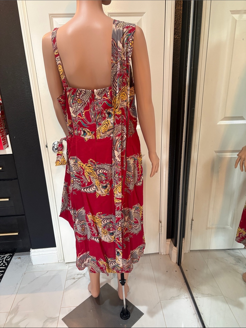 Trashy Diva sarong Shaheen style Pinup Rockabilly Dragons Tigers dress - Picture 5 of 8